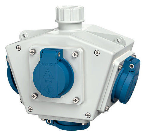 MENNEKES Energiewürfel Kst gr IP44 DELTA-BOX 92602 4Steckd