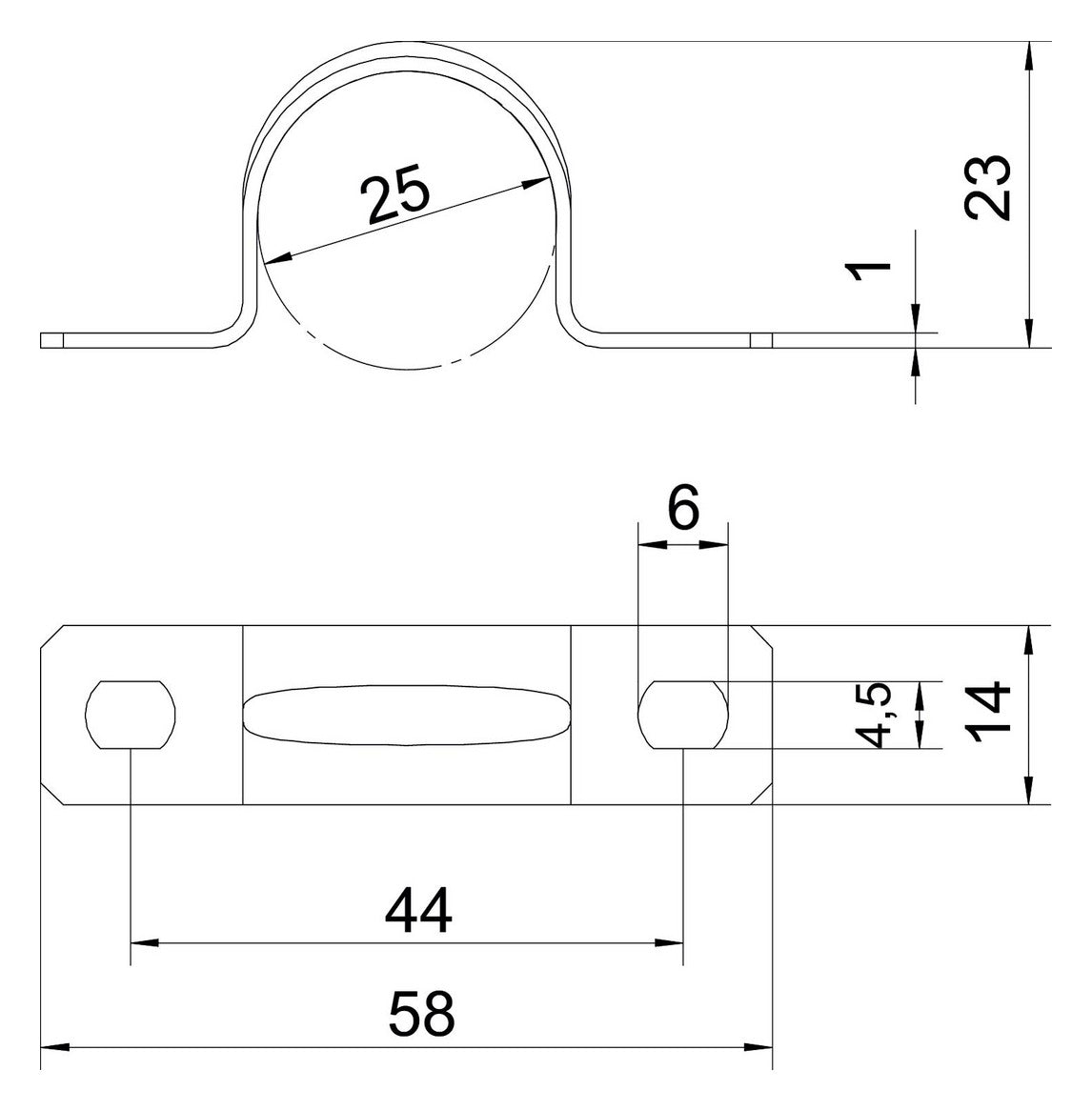 BETTERMANN Befestigungsschelle 1f  25mm 605 25 G zweilappig ST