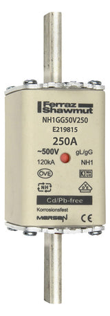 MERSEN NH-Sicherungseinsatz 250A NH1 gG NH1GG50V250 500VAC Kombik