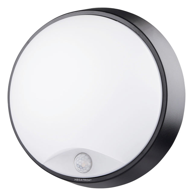 MEGATRON LED-Sensorleuchte 10W 4000K sw MT69040 700lm Konv