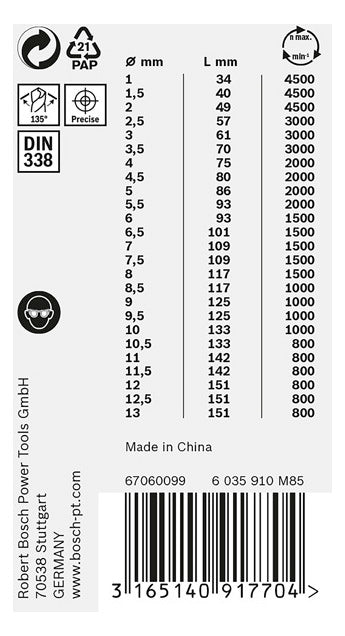 BOSCH-EW Bohrerset 25tlg Bohrer 25xHSS 2608577352 Box