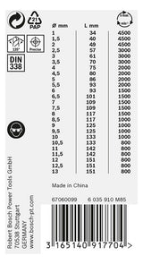 BOSCH-EW Bohrerset 25tlg Bohrer 25xHSS 2608577352 Box