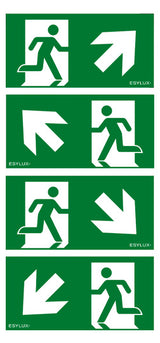 ESYLUX Piktogramm Ausgang Aufkleber SLB 21 SYMBOL SET 2