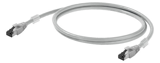 WEIDMÜLLER Patchkabel Cat6A 1m gr S/FTP IE-C6FP8LD0010M40M40-D RJ45 AWG27 1:1