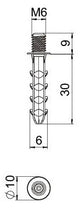 BETTERMANN Steckdübel  6mm Kst L30mm DP GM6 30
