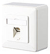 METZ CONNECT Anschlussdose Cat6A AP rws 130C370002-I 1xRJ45 Kanaleinb schräg