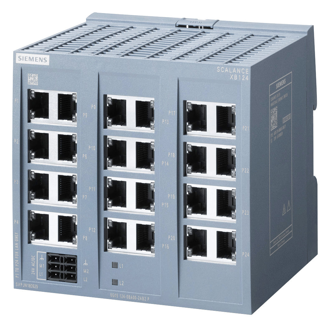 SIEMENS Switch Hutschiene 24x10/100Mbps 6GK5124-0BA00-2AB2