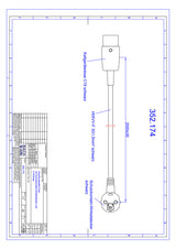 BACHMANN Netzanschlussleitung 2m 16A sw 352.174 3x1,5qmm IP20 0-70°C PVC