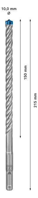 BOSCH-EW Hammerbohrer  10mm SDSplus SDS plus-7X 1pc 150/215mm f.Beton