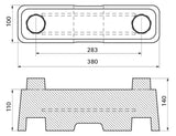 Walraven Gewichtsblock Yeti 480 stapelbar Beton m. Stahlarmierung | 67685401