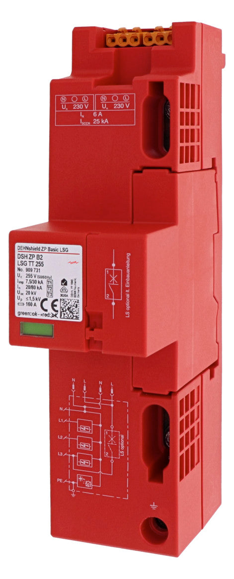 DEHN SE Kombi-Ableiter Sammelsch 4p 1TE DSH ZP B2 LSG TT 255 230VAC 1,5kV