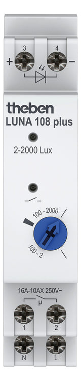 THEBEN Dämmerungsschalter REG 1S 2600W LUNA 108 plus EL 20s/ein ws IP65