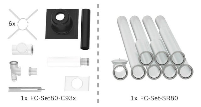 Bosch Abgas-Standardpaket BOPA FC11 Schacht starr, 80/125, 10m, RLU | 7739617750