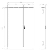 SIEMENS Leergehäuse ST IP43 ET210mm 8GK1322-8KA52 B1300xH1950xT210mm geschl