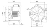MAICO Ex-Ventilator 1/2  400mm 400V ST Axial DZR 40/4 B Ex e 4400cbm/h 170W