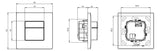 THEBEN Präsenzmelder-Bus KNX UP 170° ws theMura P180 2.20 KNX UP WH 2,2m