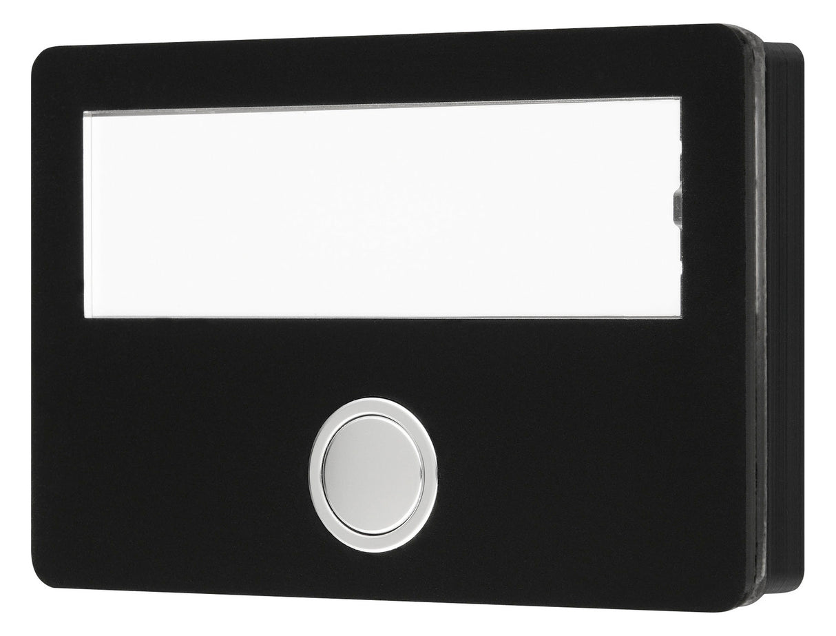 GROTHE Klingeltaster Kst sw AP rechteck ETA 643 LED sw m.Bel m.NamSchild