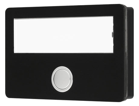 GROTHE Klingeltaster Kst sw AP rechteck ETA 643 LED sw m.Bel m.NamSchild