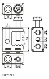 Walraven Trägerklammer Britclips SB17 6,5B versch. Bef.möglichkeiten 6, 11, M6 | 53420757