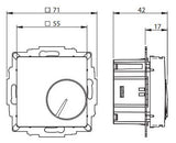 EBERLE Raumthermostat 24V 10A Öffner UTE 1002-RAL9016-M-55 IP20 Bimetall
