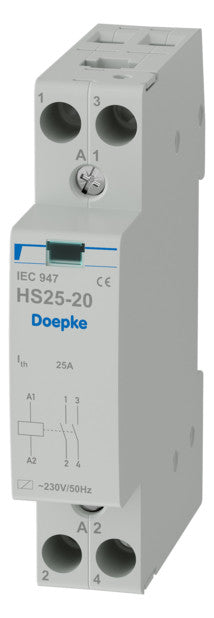 DOEPKE Installationsschütz 25A 230V/AC HS 1-230AC/25-20 440V/AC 2S 1500W/AGL
