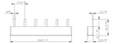 SIEMENS Phasenschiene 3ph 18mm 102mm 50A 5ST3613 10qmm Stift isol