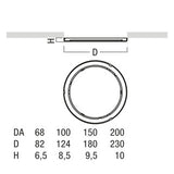 ZUMTOBEL Abblendung sym direkt Glas PANOS R R200 COVER CLEAR WH IP54  230x10