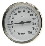 Bimetall-Zeigerthermometer Typ: F+R801 100/150OR,d100,TH150mm,0-120Gr. C