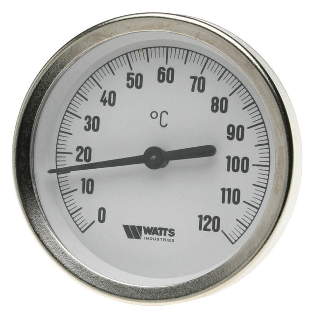 Bimetall-Zeigerthermometer Typ: F+R801 100/150OR,d100,TH150mm,0-120Gr. C