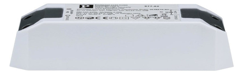PAULMANN Sicherheitstrafo 0-50W 12V ws 977.62 127x44x28mm Konv