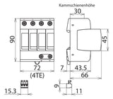 DEHN SE Überspannungsableiter 230VAC 4TE DG M TNS 275 FM Netzform-TN-S 1,5kV