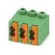 PHOENIX Printklemme 3f 2re gn RM=3,5 FK-MPT 0,5/ 3-ST-3,5 Federzug/Löt