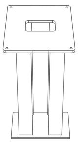 SIEDLE Briefkastenfuß Rechteck VA edst ZE/STL 308 x 308 500mm