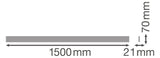 LEDVANCE Blindabd ws Kst L1500mm B70mm TRUSYS FLEX BLIND COVER WT H21mm
