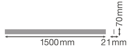 LEDVANCE Blindabd ws Kst L1500mm B70mm TRUSYS FLEX BLIND COVER WT H21mm