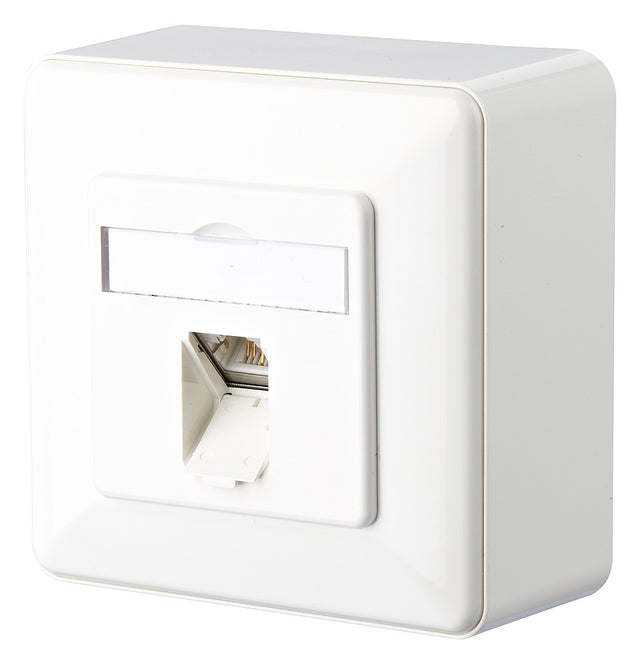 METZ CONNECT Anschlussdose Cat6A AP rws 130C370002-I 1xRJ45 Kanaleinb schräg
