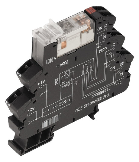 WEIDMÜLLER Schaltrelais 230V/AC 2W IP20 TRZ 230VAC RC 2CO 6,4x90x88mm Federzug