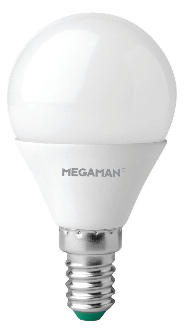 MEGAMAN LED-Kugellampe E14 P45 4,9W ws F MM21084 2700K 470lm opal 360° AC