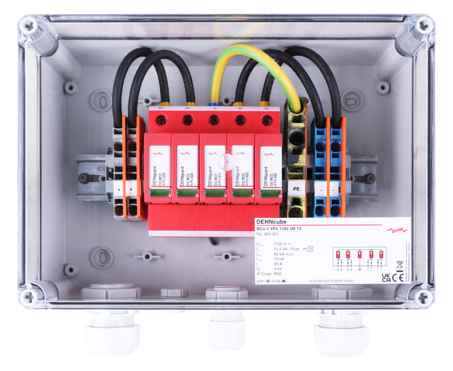 DEHN SE DC-Stringbox 1f 1100V/mess IP65 DCU 2 YPV 1100 2M 1S Verschr