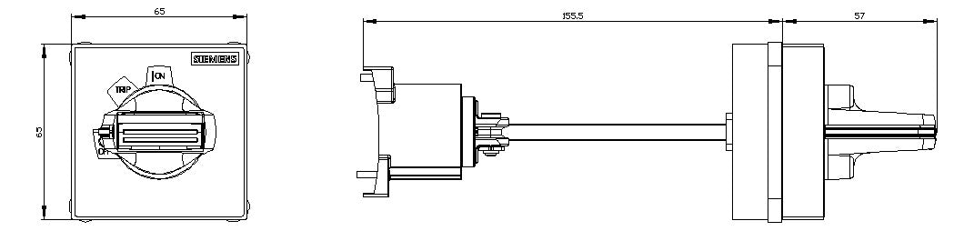 SIEMENS Handgriff gr m.Achse 3RV2926-1B f.Leistungsschalter