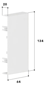 GGK Endstück GEB-K 130x60mm Kst li/re BR 60x130/80-ES/3 aws RAL9010 hfr unbeh