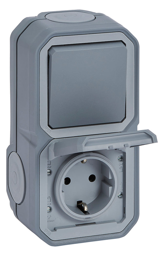 LEGRAND Steckdosenkombination AP Wechs Legrand 069746L gr IP55 mt