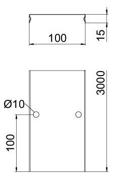 BETTERMANN Deckel aufrast 100x3000mm DGRR 100 FT Gitterrinne