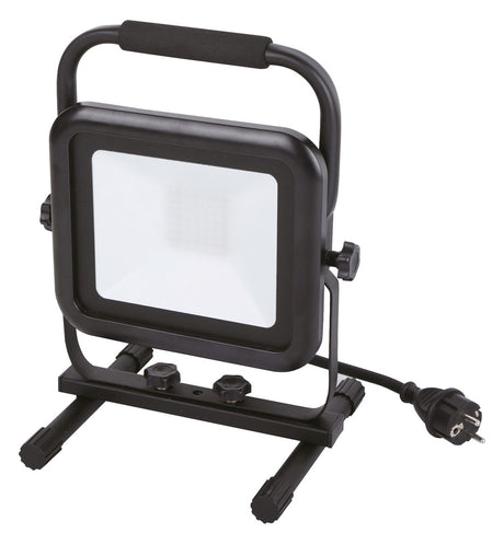 MEGATRON LED-Bauleuchte 50W 4000K 4200lm ISPOT MT69038 IP44 Alu m.Steckd