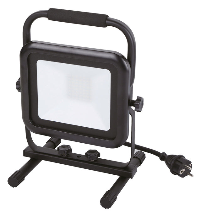MEGATRON LED-Bauleuchte 50W 4000K 4200lm ISPOT MT69038 IP44 Alu m.Steckd