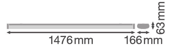 LEDVANCE LED-Wannenleuchte 45W 4000K ws LN SF IP44 DALI 1500 P 45W 840 WT 6165lm