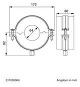 Walraven Kälteschelle BISOFIX MW DSD: 30mm - Gewinde: M8/M10 - 64mm | 231030064