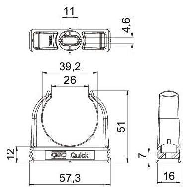 BETTERMANN Rohrschelle  26-39,2mm kompl Quick 2955 M40 Kst anreihb Schraubl gr