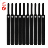 LTC BASIC STRAPS, Klettkabelbinder 10 Stück Set schwarz Packung