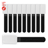 LTC MINI TAGS Kleine Klettkabelbinder mit Beschriftungstafeln 10 Stk Set schwarz Packung